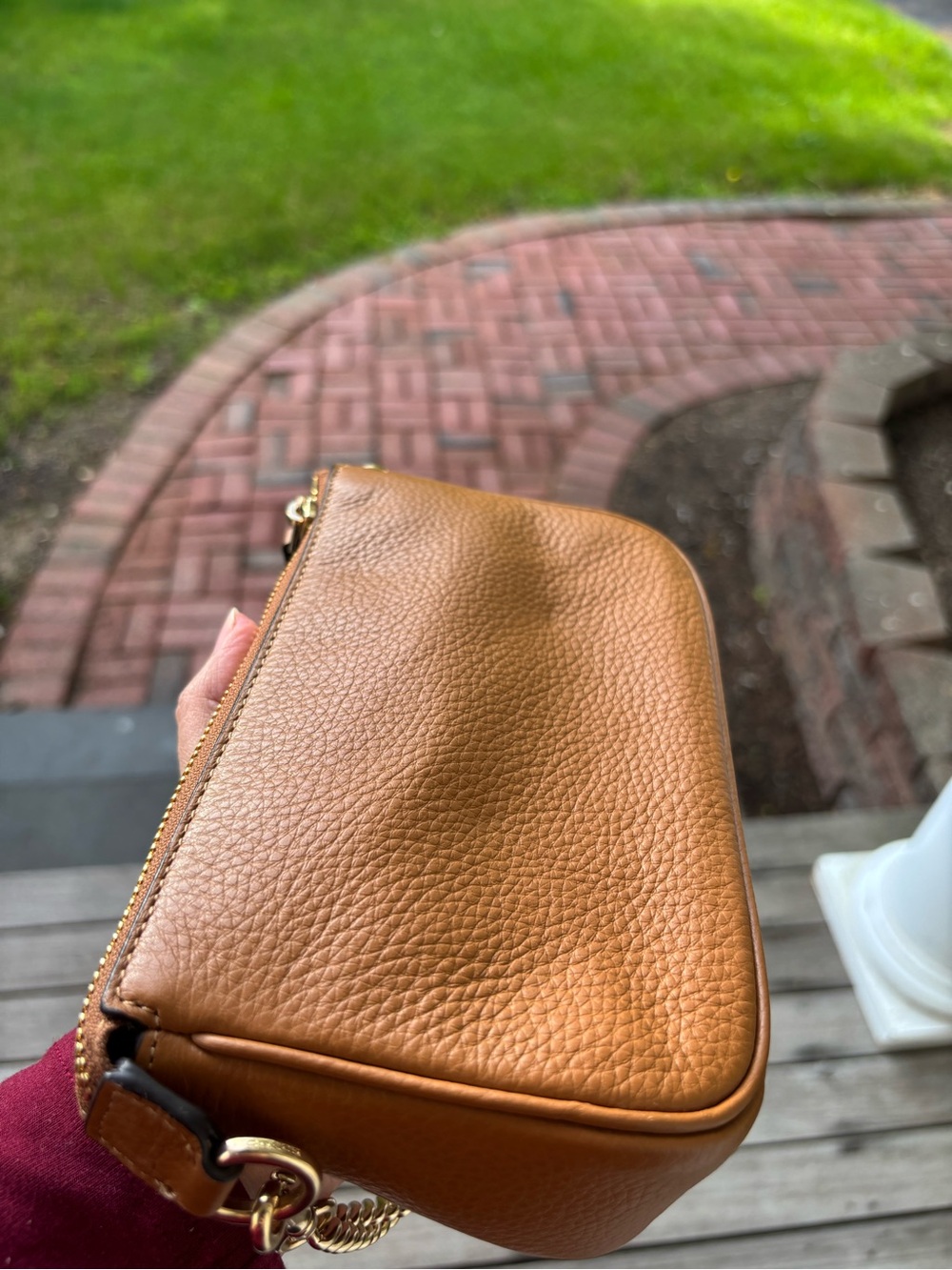 Coach Pebbled Leather Shoulder Bag in Penny/Gold - Picture 2 of 10